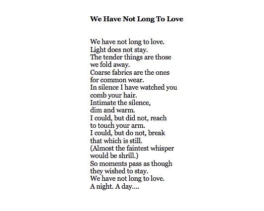 MayaCPopa's tweet photo. "We have not long to love. 
A night. A day…"

Tennessee Willams: https://t.co/e1CuKyAJ1f