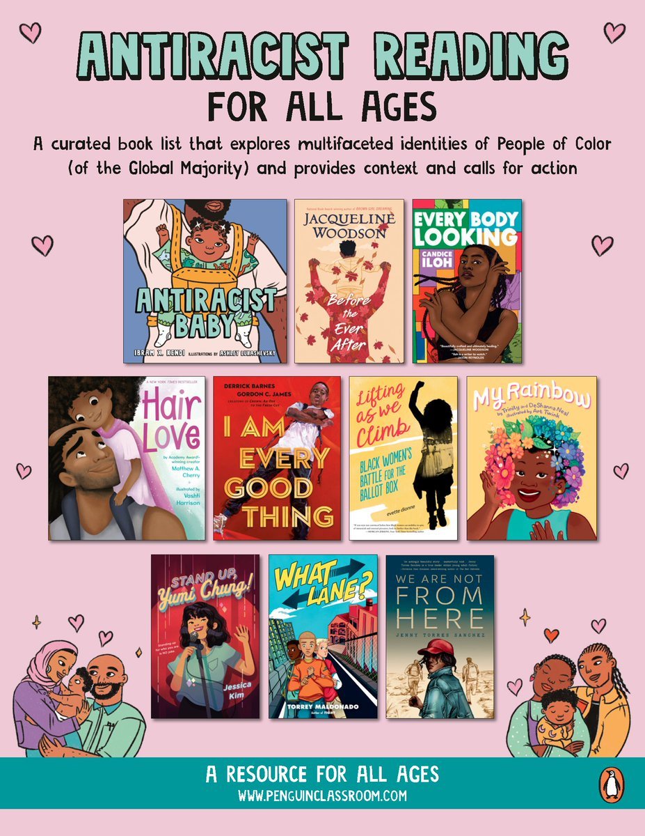 PenguinClass's tweet photo. Want to add antiracist books to your classroom or library? Download our antiracist booklist for grades Prek-12 to help get you started. https://t.co/8sksSIiR6W https://t.co/IQmPc3GLaW