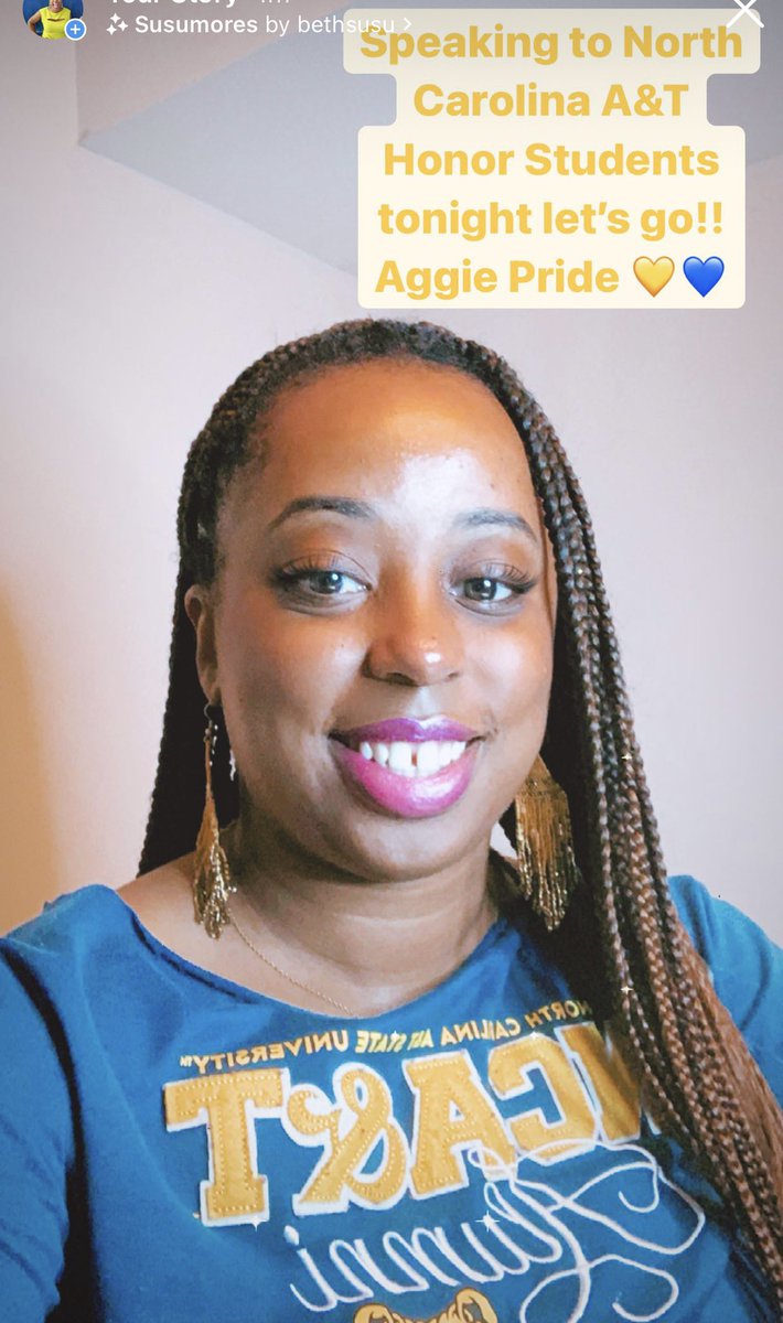 BrookeMotivates's tweet photo. Deep in my heart! I love my A&amp;T 💙💛

So grateful for the opportunity to be invited by the North Carolina A&amp;T State University Honors Program to have me as panelist on the “How We Did It: Stories from Alumni”

These students are amazing!!💙💛
#AggiePride https://t.co/r26bwAOL6J