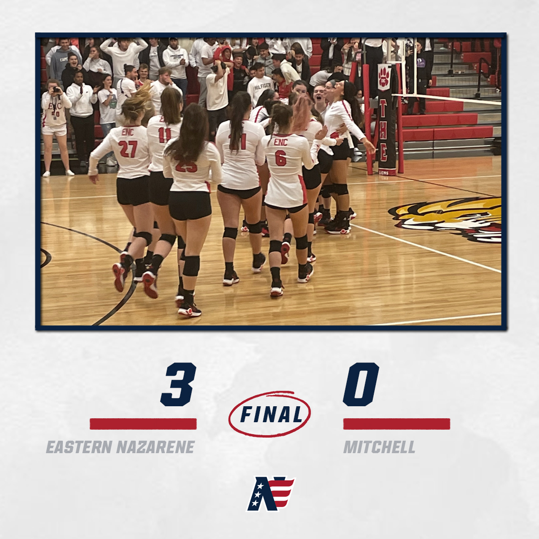 NEVConference's tweet photo. #NECCWVB | Semifinals 

@encwvb impresses and they have punched their ticket for Sunday's NECC Championship Final

We congratulate @AthleticsMC on a terrific season 

#WeAreTheNECC // #BeTheSpark https://t.co/JBB19R4Zww