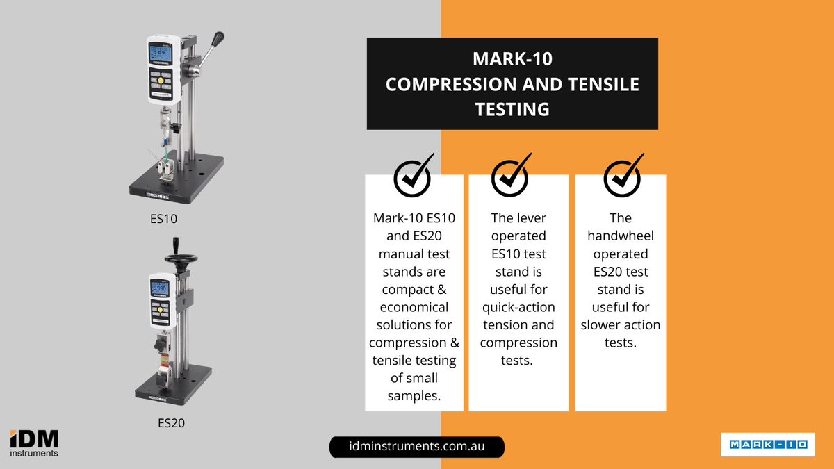 IDM_Instruments's tweet photo. Did you know what are the economical solutions for compression and tensile testing of small samples?

Mark-10's ES10 and ES20 manual test stands are suitable for the same.

Check them out here: https://t.co/HHekasAmYh

#mark10 #tensiletesting #compressiontesting #testingsolutions https://t.co/imhWnfryMf