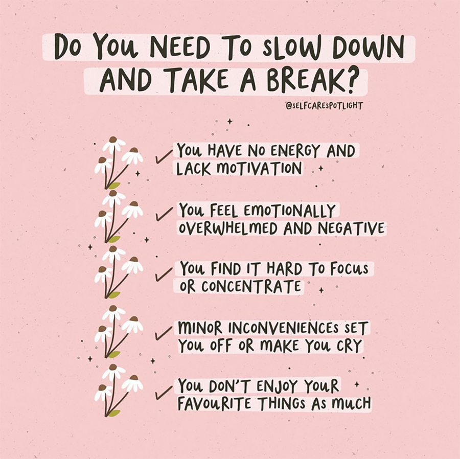Wisdom from selfcarespotlight on Insta. 🌷 How is your week going? If you're feeling overwhelmed, struggling to focus &amp; have no energy, it might be time to take a break. 💗

If you want to talk about it, we're here to listen 24/7. Contact us by phone, text or chat. #mentalhealth