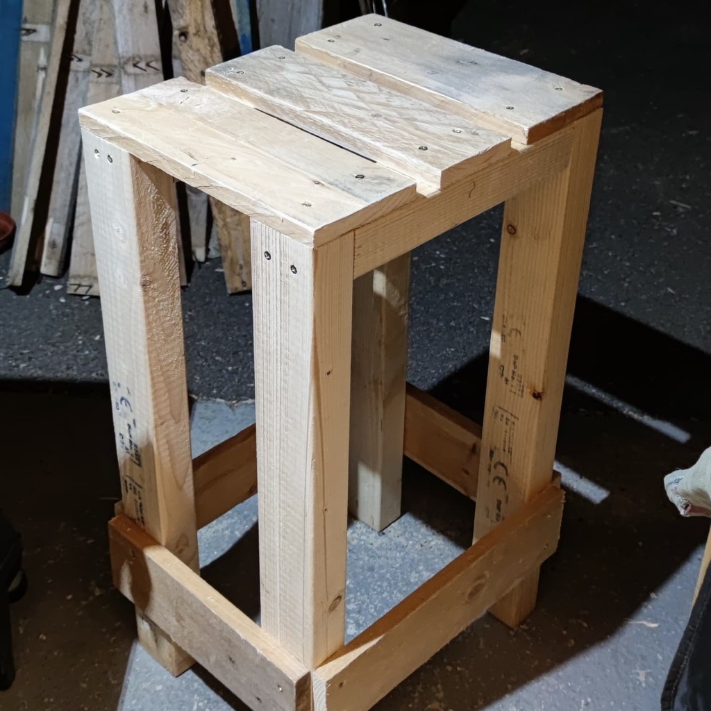 SheyMouse's tweet photo. Another first for me. Scrapwood stool. I needed something to sit on in the workshop while I'm whittling.
.
.
#Woodwork #woodworking #diy #maker #MidnightMaker #MidnightWoodworker #upcycling https://t.co/2irWt7LKDB https://t.co/sUnrgTwXd0