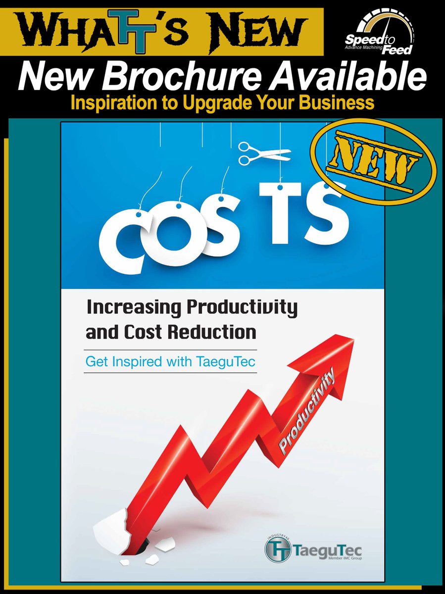 TaeguTec's tweet photo. WHAT’S NEW: https://t.co/PjzR4iy4D9
The new #taegutec #brochure lists our #avantgarde products and ingenious services that #cutcost and increase #productivity effortlessly.
#cuttingtools #getinspired #righttool #costeffective #technews #costreduction #controlcost #sfeedtec https://t.co/r3NITKQv2x