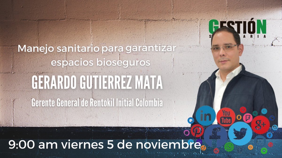 OJALVOASOCIADOS's tweet photo. Mañana viernes 9.00 am #Colombia en @gestionsolidari @RentokilInitial #Sanitización #Bioseguridad #EspaciosBioseguros  #gerardogutierrez @OJALVOASOCIADOS @aldiaconmariac https://t.co/W7x6SGFOMK