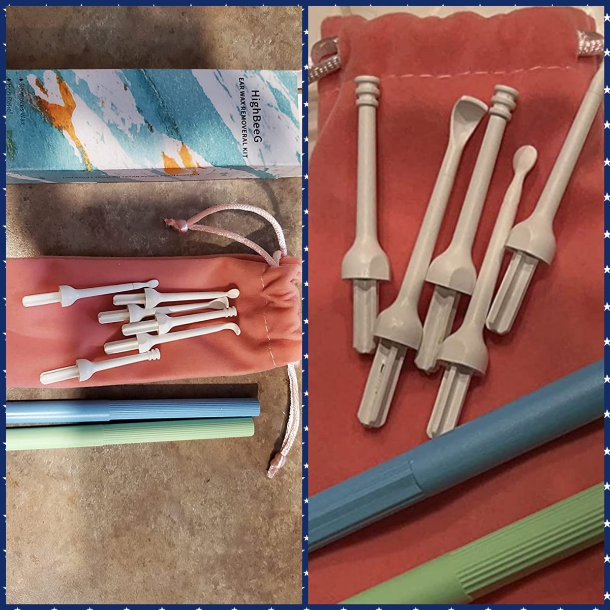 Gapinkzebra's tweet photo. Ear Wax Tool Kit, 3 in 1 Ear Wax Removal Tool, Reusable Earwax Cleaner Tool Set, Ear Scratcher Earwax Cleaning Kit for Humans Adults Kids, No Pain Tools for Removing Wax, 2 Pack by HighBeeG 

this ear cleaner comes with several different sized cleaning 
https://t.co/cvzSMPAvHJ https://t.co/PYqIBUxH2b
