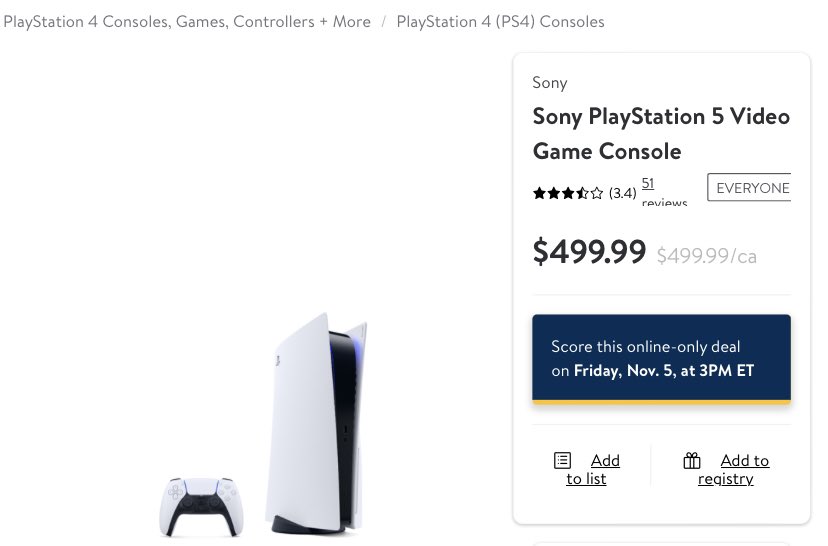 GYXdeals's tweet photo. Walmart PS5 drop tomorrow at 3PM EST 🤖🤖🤖

https://t.co/59L7s7wLd1 https://t.co/OKppME0gxh