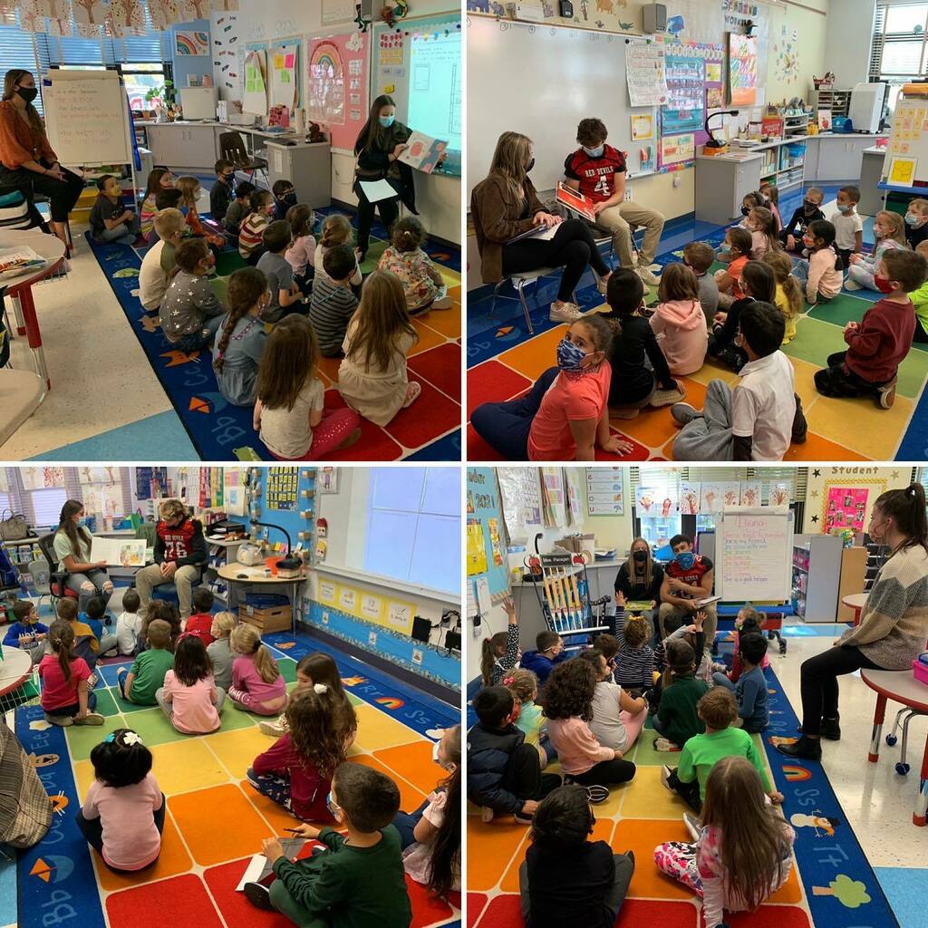 JHW_Principal's tweet photo. Plainedge High School football players and cheerleaders visited West today to real aloud to our students. Our students absolutely loved the experience! 🏈📣📖#weareplainedge @hsprincipal_phs https://t.co/aPrVkryD8E https://t.co/1Qv3CaY0Jt