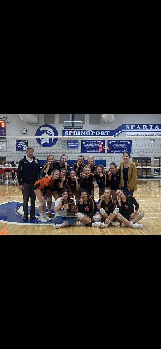 congratulations!! 
Your varsity volleyball team just took the district title and is moving on to regionals! 
These girls have worked hard day in and day out! 
Next, they’re on to regionals! 
#oneteamonfamily