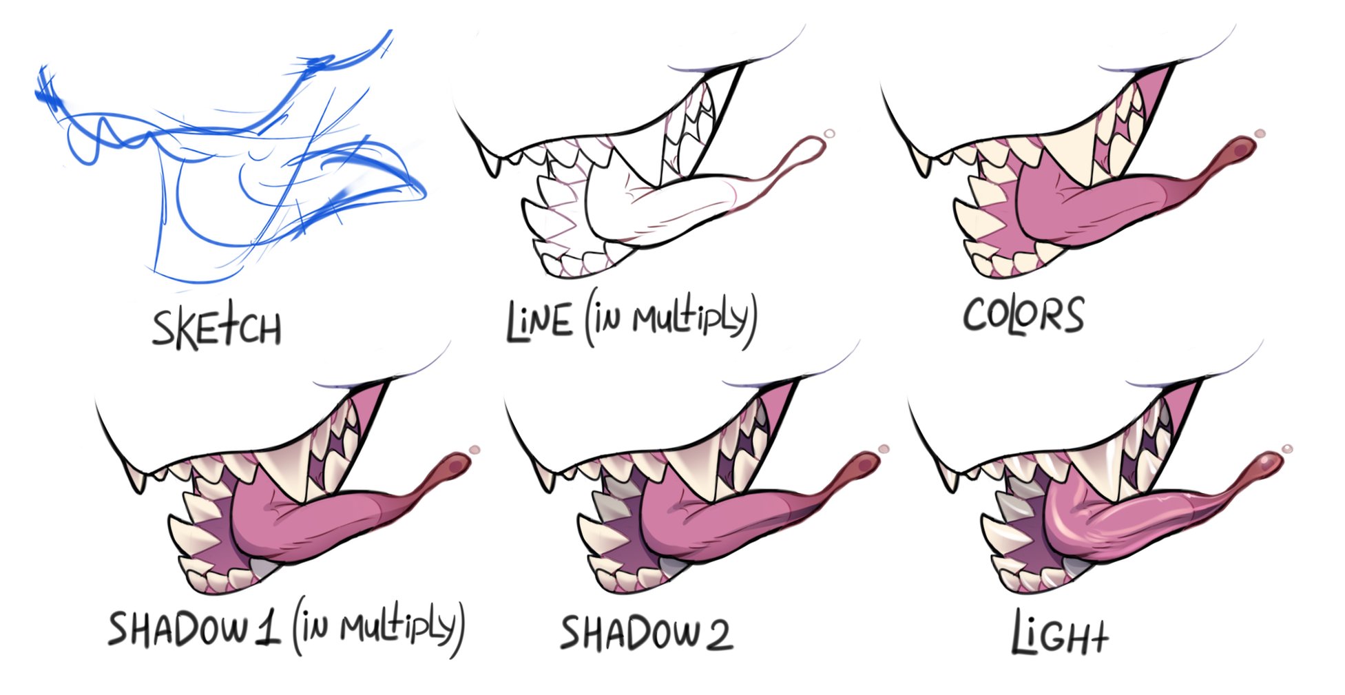 Cartoon Block - How To Draw Monster Teeth... | Facebook
