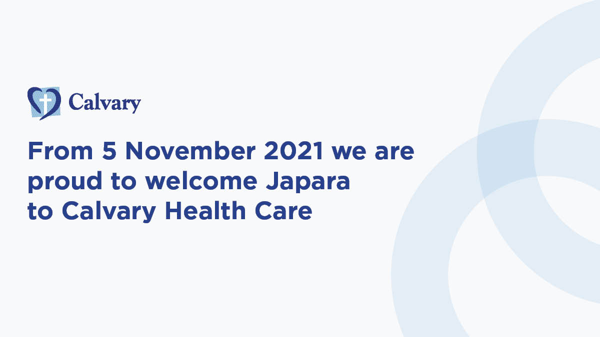 We are pleased to announce that Japara has officially joined Calvary. From today, all 50 Japara aged care homes and 5 retirement villages will operate under the Calvary name. 

Find out more about this exciting news at bit.ly/3bBufbU