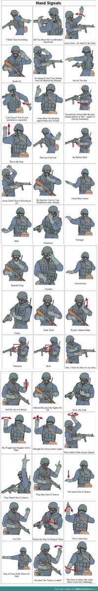 ComedyForest's tweet image. I'm glad I know sign language, it's pretty handy.

Sign language army.
