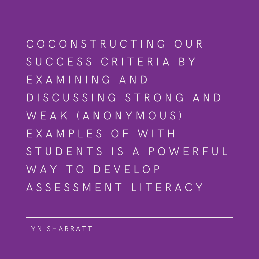 Lismore Learning & Teaching (@lismlearnteach) on Twitter photo Coconstructing our success criteria by examining and discussing strong and weak (anonymous) examples with students is a powerful way to develop assessment literacy <a href="/LynSharratt/">Lyn Sharratt</a> <a href="/mitchell566/">Michele McDonald</a> <a href="/LismoreRenew/">RENEW Lismore</a> <a href="/LismDigiTech/">Lismore Digital Technologies</a> <a href="/LismMathematics/">Lismore Mathematics</a> Coconstructing our success criteria by examining and discussing strong and weak (anonymous) examples with students is a powerful way to develop assessment literacy <a href="/LynSharratt/">Lyn Sharratt</a> <a href="/mitchell566/">Michele McDonald</a> <a href="/LismoreRenew/">RENEW Lismore</a> <a href="/LismDigiTech/">Lismore Digital Technologies</a> <a href="/LismMathematics/">Lismore Mathematics</a>