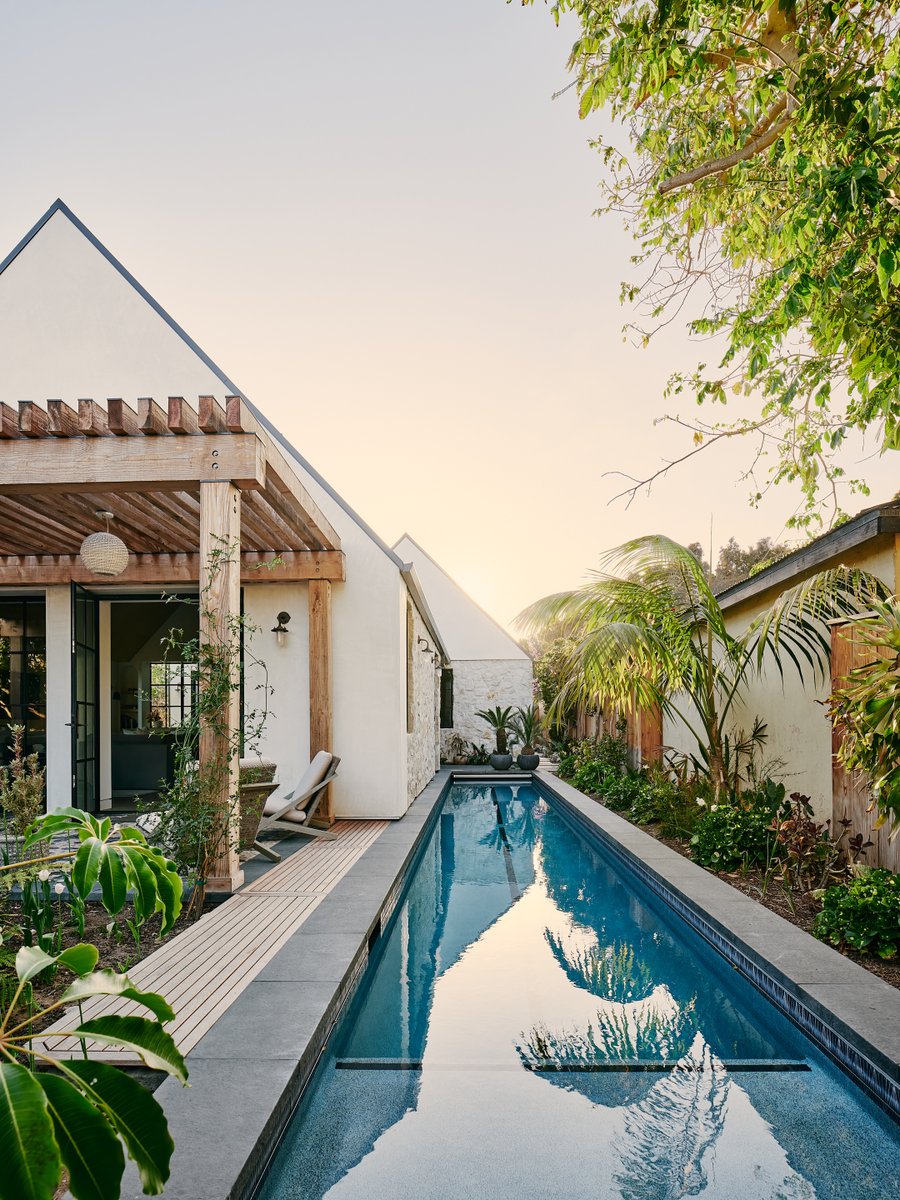 Recently featured in @Ruemagazine, this project fulfilled our client’s dream of a daily swim ritual.  

#LaneyLAinc #architecture #architect #design #designer #home #smallhome #tinyhome #manhattanbeach #ca #losangeles #home #customhome #interiors #pool #lappool #homedesign