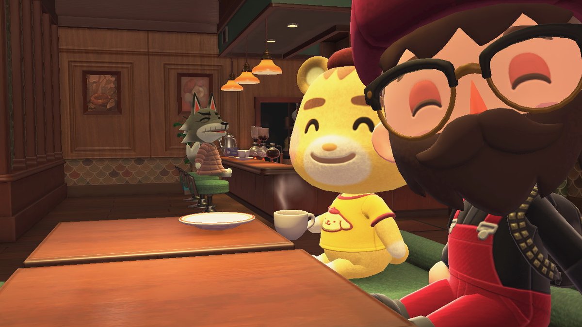 boys night in the cafe #ACNH #ACNHspoilers