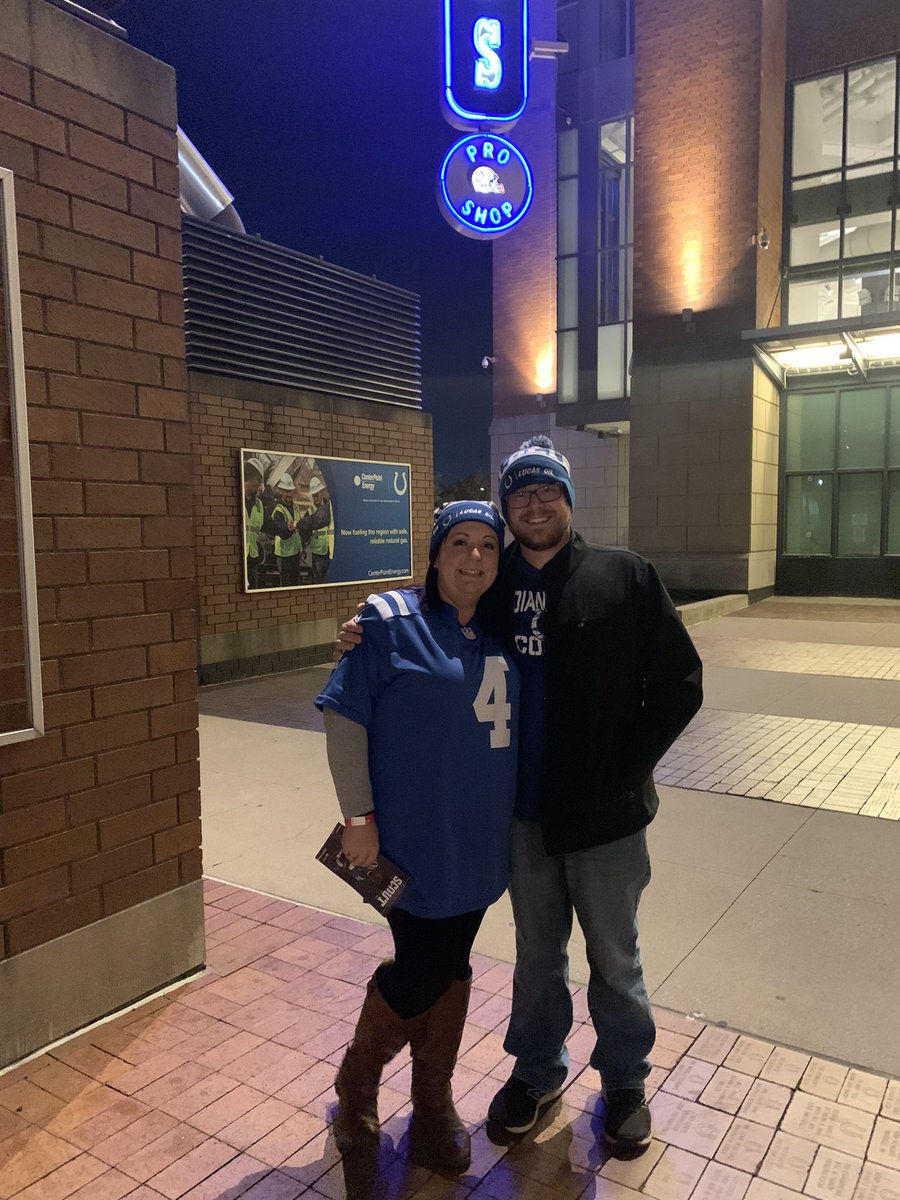 StaceyAllie's tweet photo. Let. Go. Colts. Rockin’ that @adamvinatieri jersey all the way from CLE! https://t.co/I46G2sVFDB
