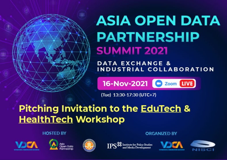 DataEconomyTW's tweet photo. 🌟AODP Summit 2021 - EduTech &amp; HealthTech Workshop on 16 November
✅ International experts from Vietnam🇻🇳, India🇮🇳, Malaysia🇲🇾, and the USA🇺🇸
✅ A follow-up business matching on 26 November
✏ Registration by 22 October: https://t.co/3ZkEsaAlW6
#OpenData #Education #Healthcare https://t.co/qLnuDlAMWg