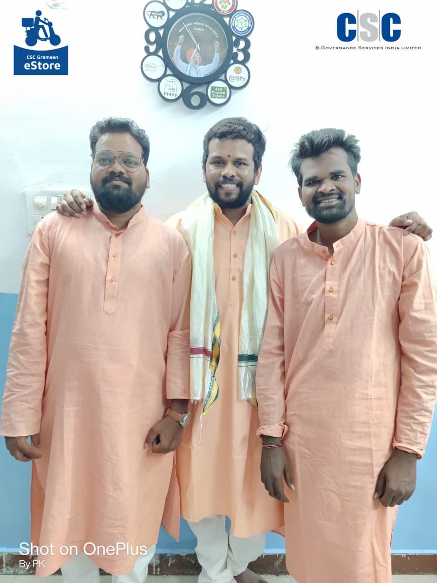 rajakishore_j's tweet photo. *Celebrated this Diwali with CSC Grameen eStore Kurta Pajama's* 😊 
Happy Diwali VLE Prashanth Konda
Ichoda, Adilabad Telangana ⁦@dintya15⁩ ⁦@CSCTelangana⁩ ⁦@CSCeStore⁩ ⁦@CSCAndhra⁩ ⁦@cscrajasthan⁩ ⁦@CSCGujarat⁩ https://t.co/X0s4nQO42R