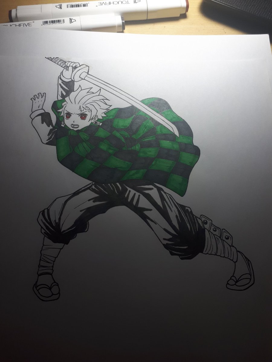 eijiproductions's tweet photo. Almost there.

#drawing #art #ArtistOnTwitter #touchfivemarkers #anime #manga #kimetsunoyaiba #demonslayer #tanjiro #fanart https://t.co/zfiVA33Gt4