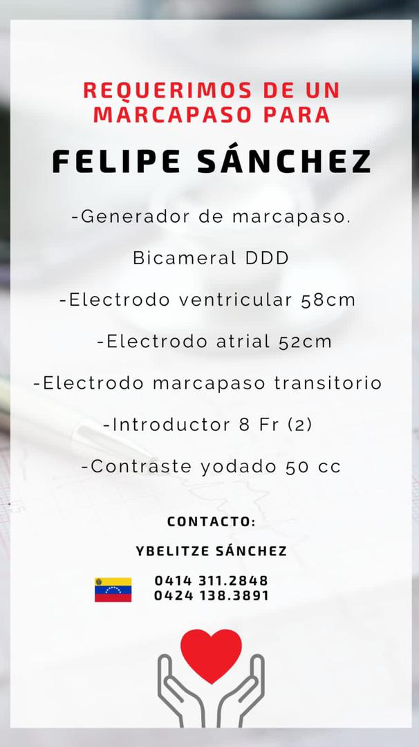 BolivarJimene11's tweet photo. Se solicita con Carácter de #Urgencia para el señor Felipe Sánchez... si alguien puede dar información por favor al DM  o los números que se encuentran en la imagen #Gracias https://t.co/oPrhA7Qqy6