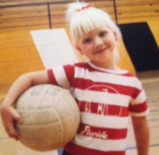 No matter the decade, my happy place has always been in a gym with a volleyball. This was me, probably in '88 or '89. (Ignore the red and white t-shirt - I'm a Boilermaker 🙂🚂⬆️💛🖤🏐) #B1GBlockParty