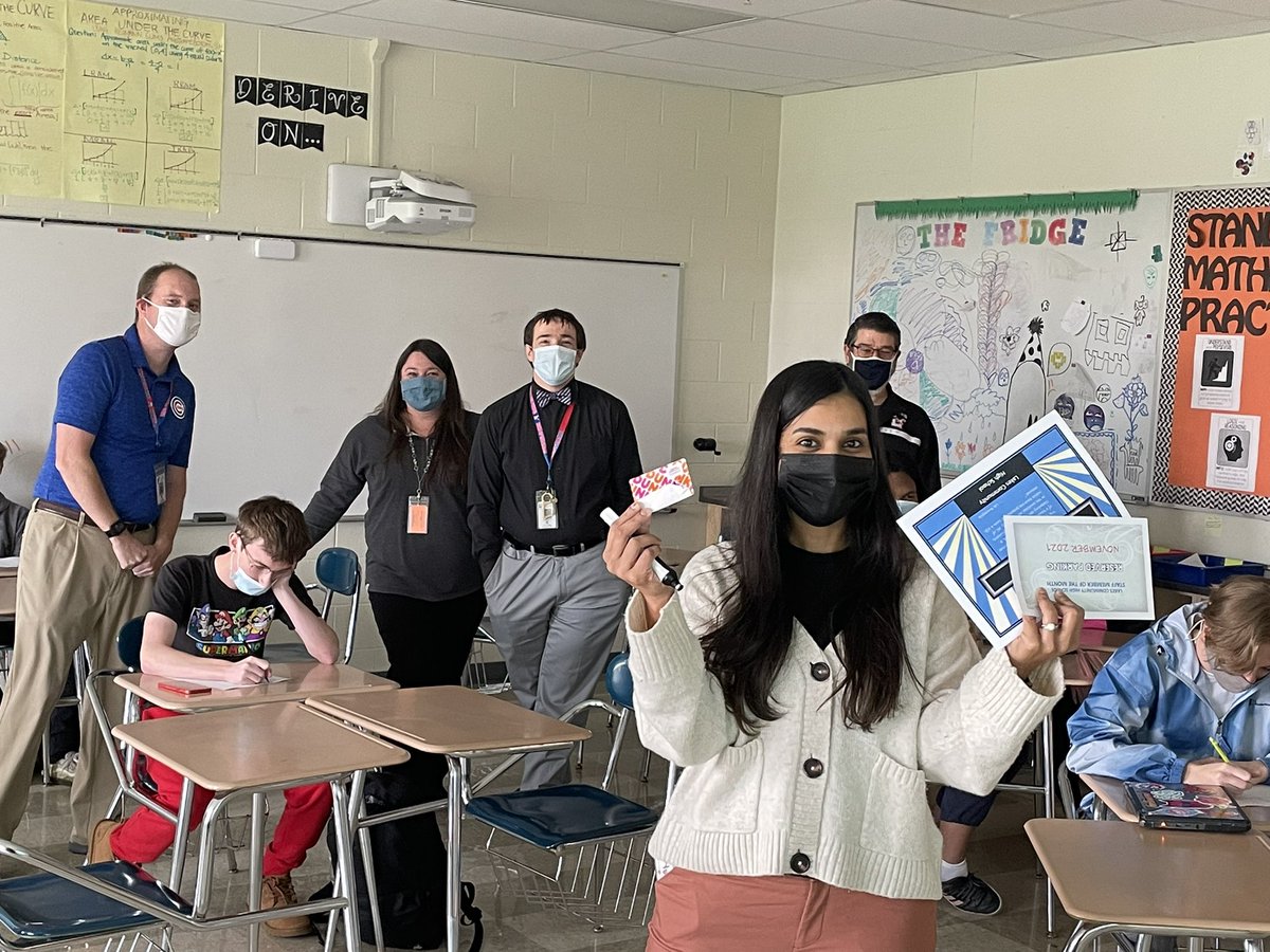 So proud to recognize our newest  staff members of the month <a href="/Cherestal5/">Asra Cherestal</a> and <a href="/InvictusTeaches/">Invictus</a> They got to spin the prize wheel and will park in a primo spot for the month. So grateful for their tremendous efforts this year! #BeAnEagle