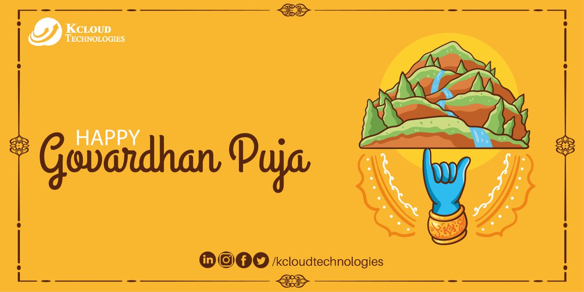 KcloudTech's tweet photo. Wishing you all a very Happy Govardhan Puja.
#festiveseason #diwalivibes #indiandestival #kcloudtechnologies https://t.co/CE35AH6q6j