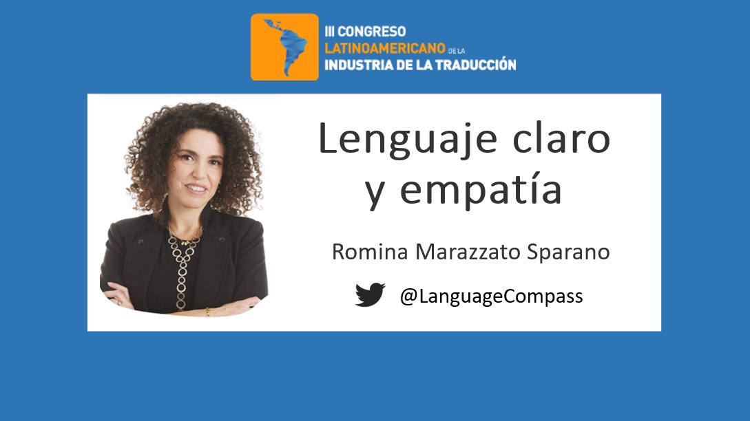 #CLINT21VIRTUAL 2da jornada! Sumáte, mañana hablo de #lenguajeclaro y #empatía como recursos para la #traducción.
-¿Por qué son necesarios?
-¿Cuáles son sus lineamientos?
-¿Cómo se aplican?
<a href="/spanisheditors/">Spanish Editors Association</a> <a href="/ATASpanishDiv/">ATASpanishLangDiv</a> <a href="/atanet/">American Translators Association</a> <a href="/ANLE_US/">ANLE</a> <a href="/Red_ACTE/">Red_ACTE</a> <a href="/NAHJ/">NAHJ</a>