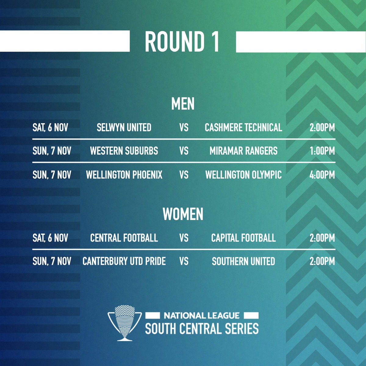 NZ_Football's tweet photo. 🧵 the #NZNationalLeague South Central Series kicks-off this weekend. Here is a list of games you can watch live and free via @skysportnz NEXT. https://t.co/DXH94gFdDs