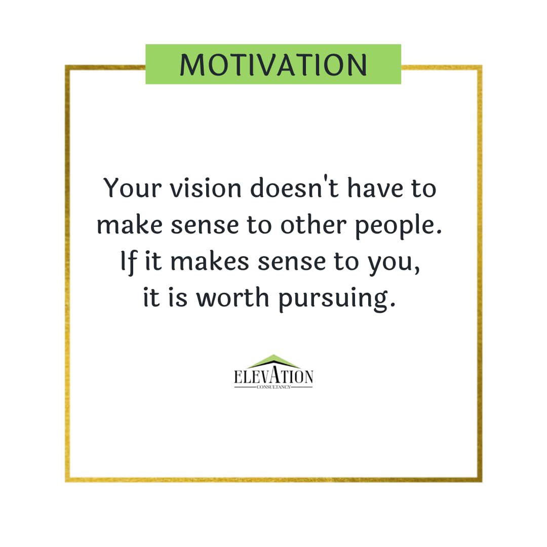 ElevationConsu2's tweet photo. Nobody can see your vision better than you do and you've got to believe in it first before anyone else does.

You cannot be who you desire to be if you keep waiting for approval from people. 

You cannot do what you desire to do if you keep waiting for approval from people. https://t.co/IzRH6XKAC1