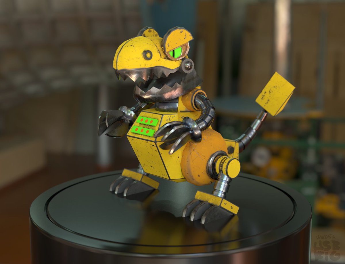 Robot Grarrl from Neopets! Based on its first design 🦖