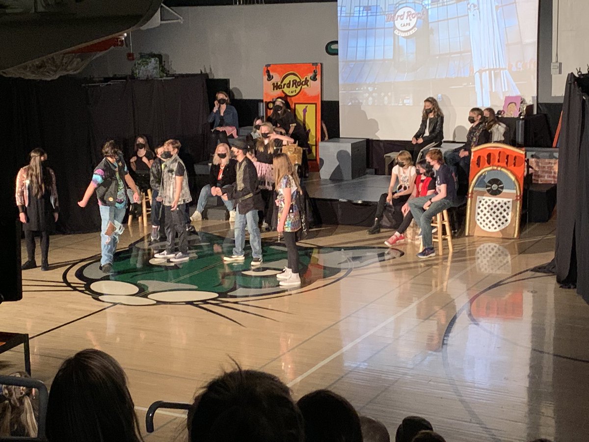 CarmodyMiddle's tweet photo. It’s great to having live performances again. Huge shoutout to The Carmody Middle School theatre group performing “We Will Rock You”. #teamjeffco #jeffcobettertogether https://t.co/eBKon6aMTg