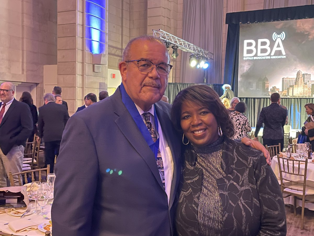 Our newest Hall of Fame Inductee Al Vaughters (<a href="/AlVaughters4/">Al Vaughters</a>) from <a href="/news4buffalo/">News 4 Buffalo</a> and Claudine Ewing from <a href="/WGRZ/">WGRZ</a>!