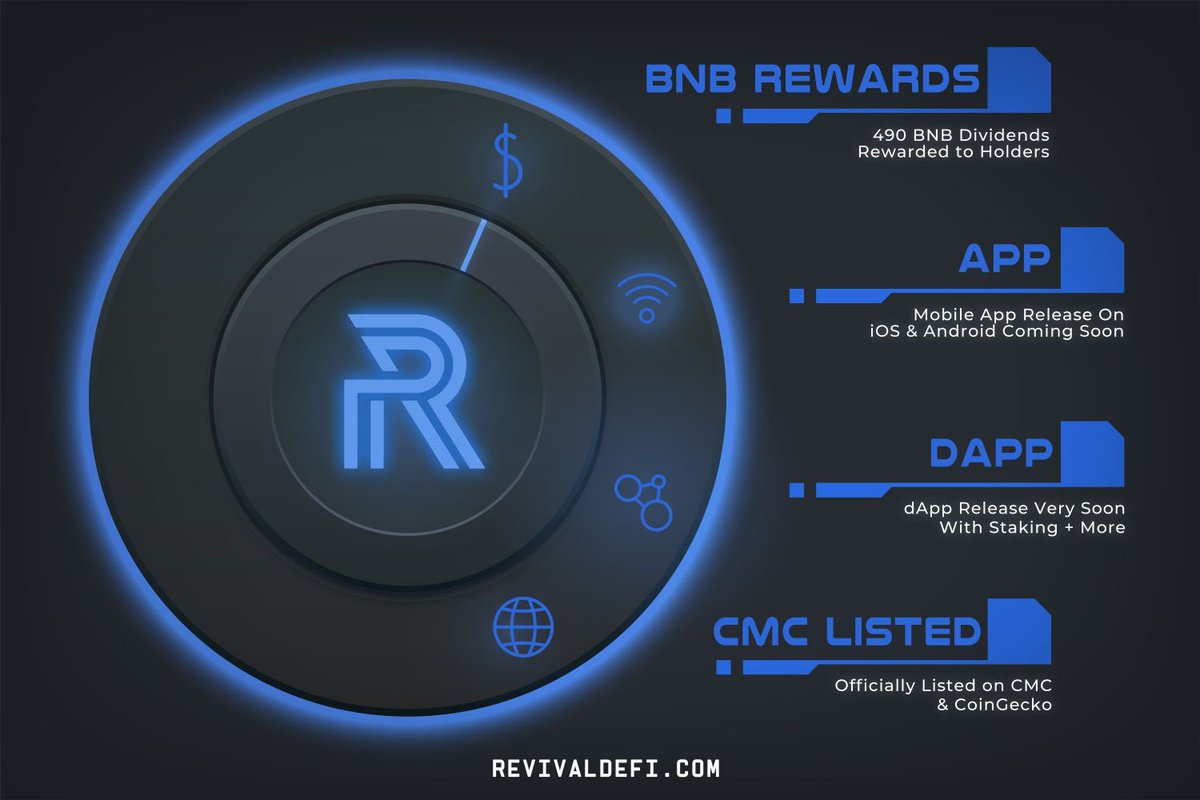 <a href="/BcuksM/">MR.MONOPOLY</a> Check out <a href="/RevivalDefi/">RevivalDeFi</a> They will be offering #Staking when the dApp drops soon and have over 7000 holders now! People are jumping onboard but don’t worry you’re not late its still super early Did I mention there is 11% #BNB dividends #RevivalDefi #RevivalistsEatDips #LowCapGem