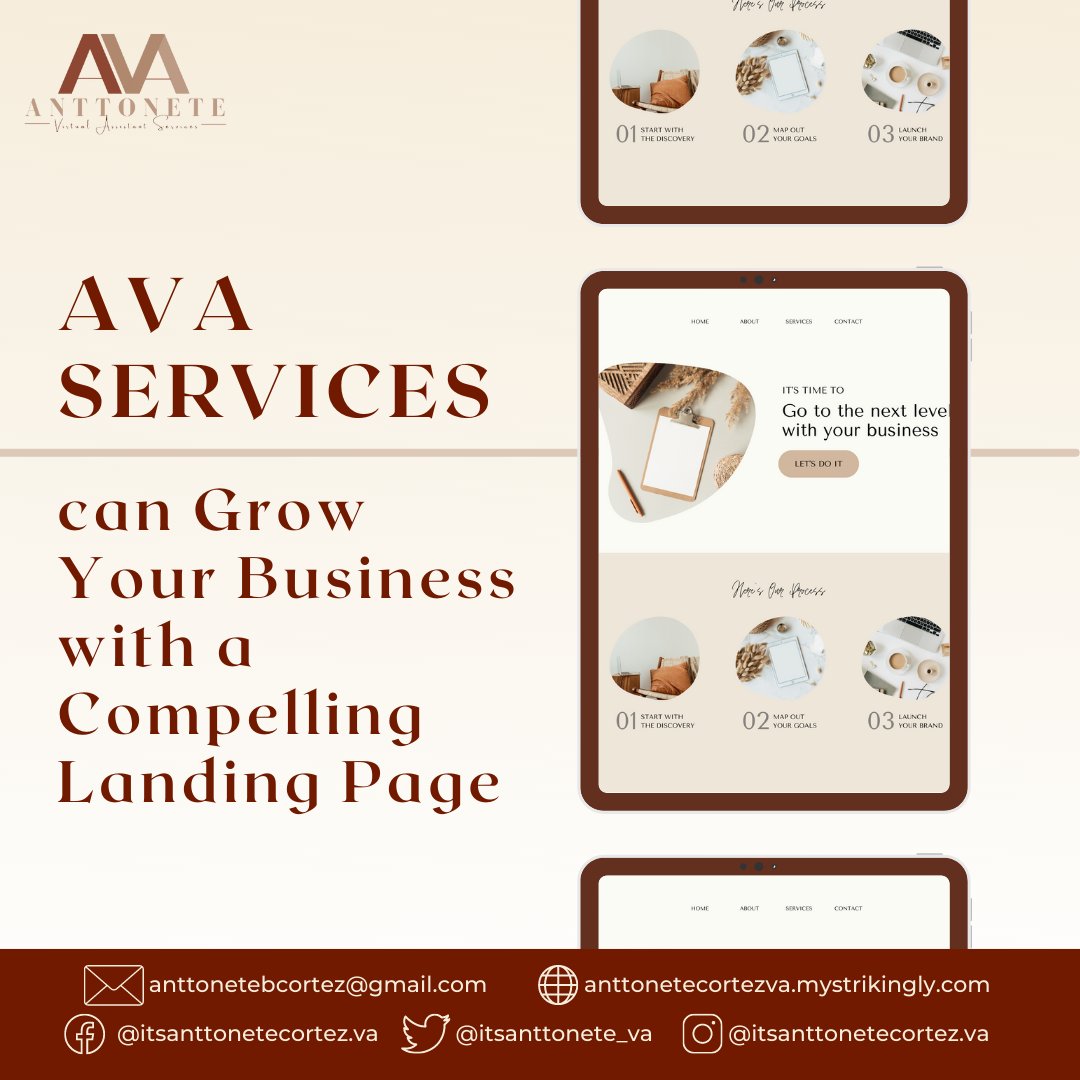 virtualsbyac's tweet photo. At AVA Services, we create a compelling landing page that supports your goals, establishes credibility, and converts visitors into prospective customers. 💻🤝

Visit our website to learn more ➡ https://t.co/ZLP6bN2efU

#AssistancebyAVA #virtualassistant https://t.co/gXaR1cQ6Ir