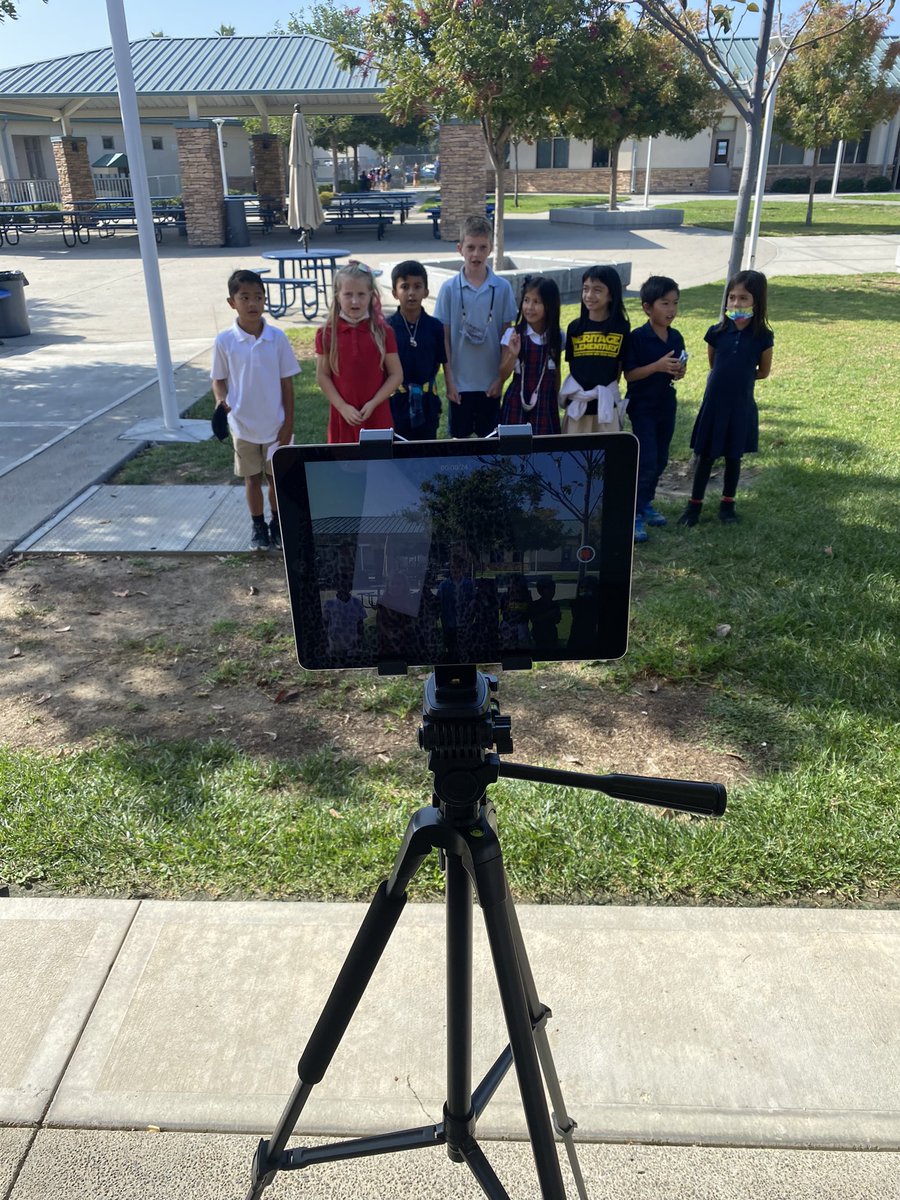 3,2,1 ACTION! One of my favorite parts of being an educator is watching our PBL come to life through digital storytelling. 2nd grade is working on connecting to their world and community to promote campus clean up and recycling. <a href="/Heritage_TUSD/">Heritage Elementary</a> <a href="/TUSDschools/">Tustin Unified</a> #wearetusd