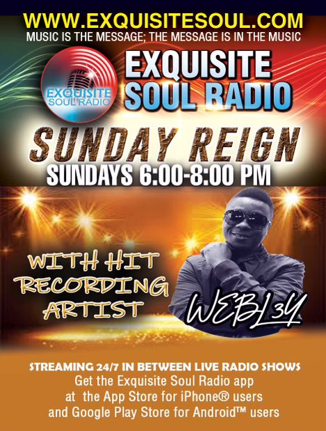 WEBL3Y's tweet photo. Be sure to come vibe with me this and every Sunday 6 to 8pm EST #SundayReign #Music #MultiTalented #Webl3y https://t.co/Yb3bx48zb9