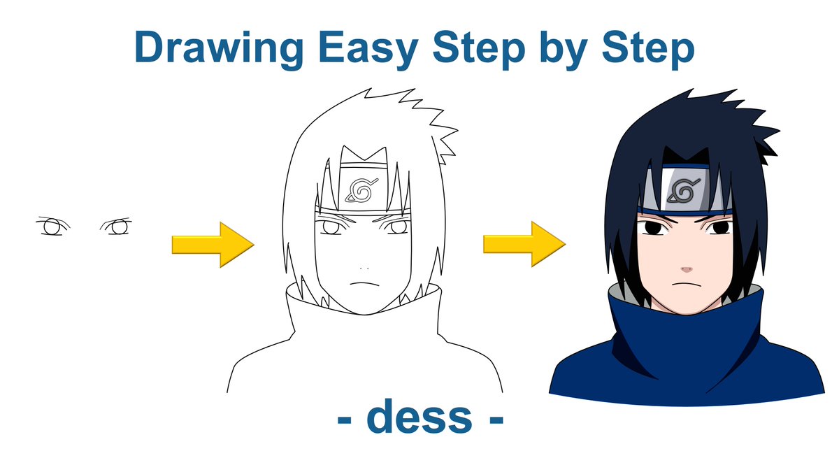 How to Draw Sasuke Uchiha from Naruto Step by Step Drawing