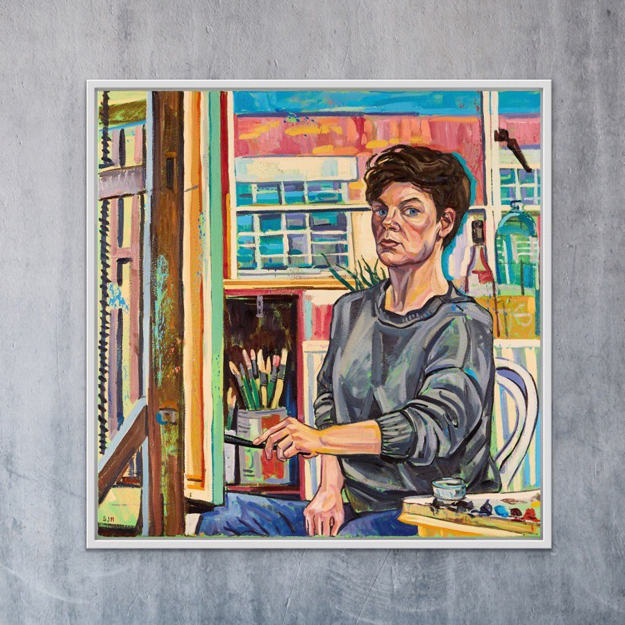 sarahjane_moon's tweet photo. Detail from a 2020 self portrait, painted from life in my London studio.
‘Back To Life’ 2020, oil on canvas, 102 x 102 cm, Available (DM if interested)
.
#selfportraiture #greenground #selfportraits #selfportraitpainting https://t.co/YAu4v6NWfD