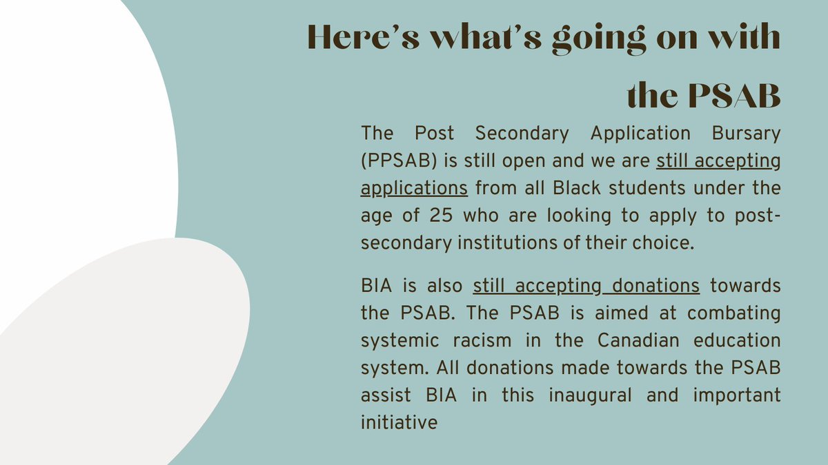blackinclusion's tweet photo. Hello everyone! We hope you've all been doing well. Here's an update on what's been going on with PSAB and BlackFest.

We're still accepting donations and applications, so head over to our website or click the link in our bio to donate, apply or do both!

#biayyc #psab #blackfest https://t.co/70xf4t7vc3