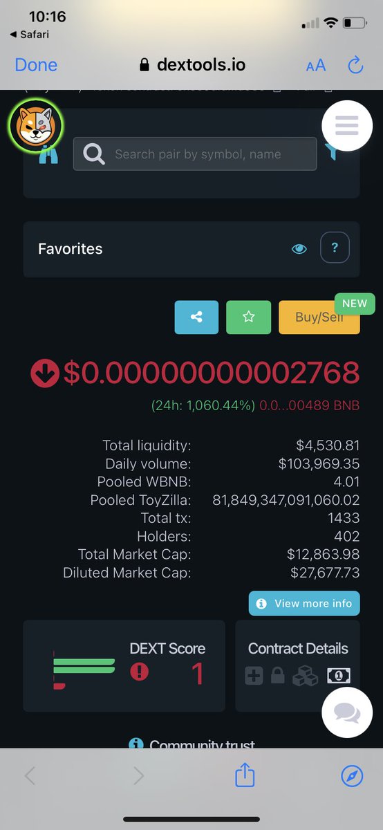 lowkeyfr's tweet photo. #ToyZILLA just launched Mcap $27,000 Liquidity $4,000 @toy_zilla https://t.co/zlKnRkSsS9 https://t.co/ZtO0uROTPk