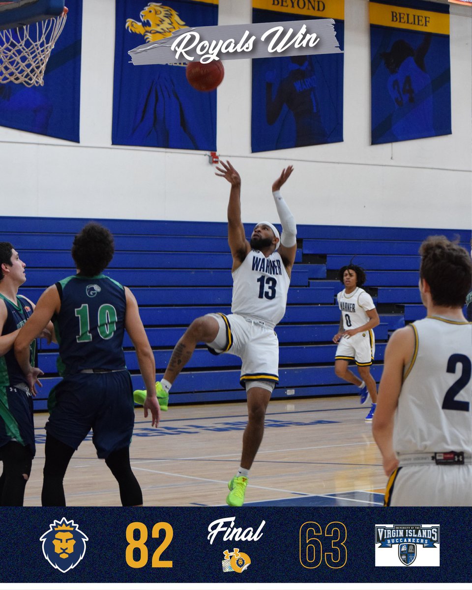 Warner University Men's Basketball (@warneru_mbb) on Twitter photo Royals Win! 82-63 over The Univeristy of the Virgin Islands!
<a href="/PGDmercer13/">DJ Mercer ๐</a> 24pts 5rbs
<a href="/Miah_12/">#JS1</a> 11pts 7rbs
<a href="/Joseph_martz1/">Joseph Martz</a> 13pts 6stls 4asts
<a href="/blaize_242/">Blaize Darling Jr</a> 10pts 7rbs
<a href="/BigLo4_/">Logan West</a> & <a href="/GlesilJosh/">Josh Glesil</a> combined for 8 blocks
#GrittyNotPretty Royals Win! 82-63 over The Univeristy of the Virgin Islands!
<a href="/PGDmercer13/">DJ Mercer ๐</a> 24pts 5rbs
<a href="/Miah_12/">#JS1</a> 11pts 7rbs
<a href="/Joseph_martz1/">Joseph Martz</a> 13pts 6stls 4asts
<a href="/blaize_242/">Blaize Darling Jr</a> 10pts 7rbs
<a href="/BigLo4_/">Logan West</a> & <a href="/GlesilJosh/">Josh Glesil</a> combined for 8 blocks
#GrittyNotPretty