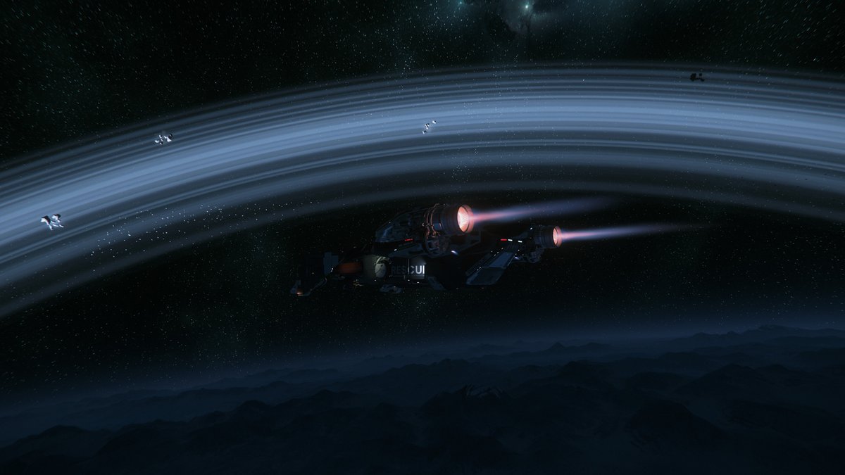 k3lly_Gaming's tweet photo. Had some fun a few days back on #StarCitizen with the Drake Cutlass Red, which is a Rescue craft. The #StantonSystem is just incredible and to think about going to Pyro in the future is so appealing. Thanks @SurfinPog and @Glaubt8 for the fun. https://t.co/HBFWdcqxvh