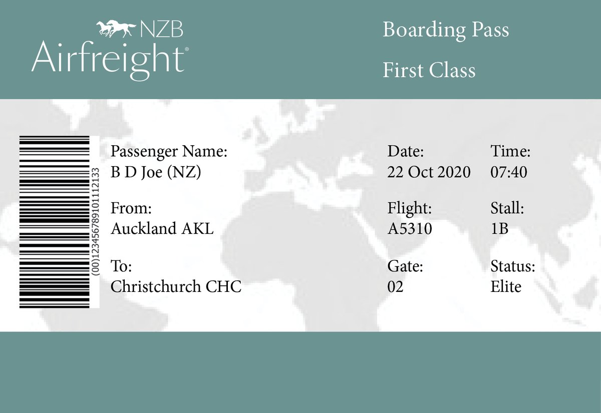 nzbstandardbred's tweet photo. FIRST CLASS FLYERS ✈️

#NZBAirfreight’s passenger of the week is Gr.1 -winning #BDJoe who travelled to Christchurch for the 2020 New Zealand Cup week. He had a massive 3YO season, culminating in Gr.1 success at the Harness Jewels meeting earlier this year. 

#FlyingFirstClass https://t.co/Xrov0EJQO3