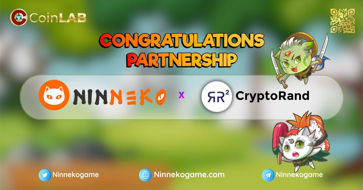 bryanlreal's tweet photo. 🎉@ninnekogame has announced their partnership with #CryptoRand - a community of traders and investors that specializes in digital assets, blockchain-related projects and business ventures.
🚀This partnership will help @ninnekogame's community grow much stronger.
#CoinLAB https://t.co/J4iWb3qWc2