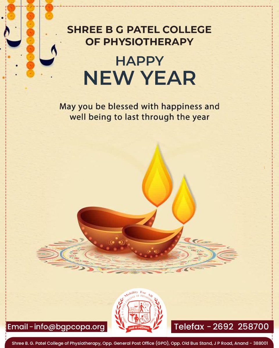 sbgpcopa's tweet photo. #Gujaratinewyear 
બઘા ગુજરાતીઓ ને નૂતન વર્ષની હાર્દિક શુભકામનાઓ.
આવનારુ નવું વર્ષ આપ સૌના જીવનમાં સુખ,સમૃદ્ધિ અને ખુશીઓ લાવે તેવી હ્દયપૂર્વકની શુભેચ્છાઓ.
નૂતન વર્ષાભિનંદન @CMOGuj @MoHFW_GUJARAT @Miteshbhaibjp @tv9gujarati @GETPHYSIOTIMES @india_iap @GGPA17 @PMOIndia @aajtak https://t.co/ZcmRJaAc2I