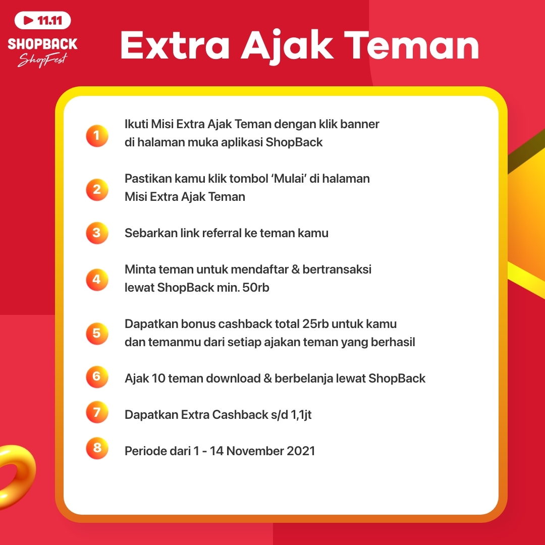 ShopBackID's tweet photo. Siapa yang mau total CASHBACK 100K nih! Cuuus LIKE, REPLY dan RETWEET TWEET INI! ❤️
Caranya:
1. FOLLOW Twitter @ShopBackID
2. REPLY tweet ini dengan “#MulaidariShopBack” sebanyak-banyaknya, RETWEET & LIKE tweet ini yaa.
Cuma s/d 11 November 2021! GO! https://t.co/SzAEwzHVfF