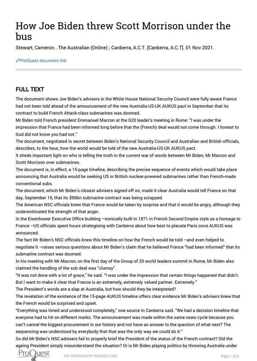 tweetbix's tweet photo. @MrKRudd @PhillipCoorey If Phil wants to deliver competitive value to boss #9CHAN
& Public record
He could cover story no-one's touching
How'd Murdoch's Cameron Stewart
get detailed knowledge of contents of "negotiated in secret"
classified confidential document
of US NSC?
Which Biden didn't know of? https://t.co/CR39X0fTTN