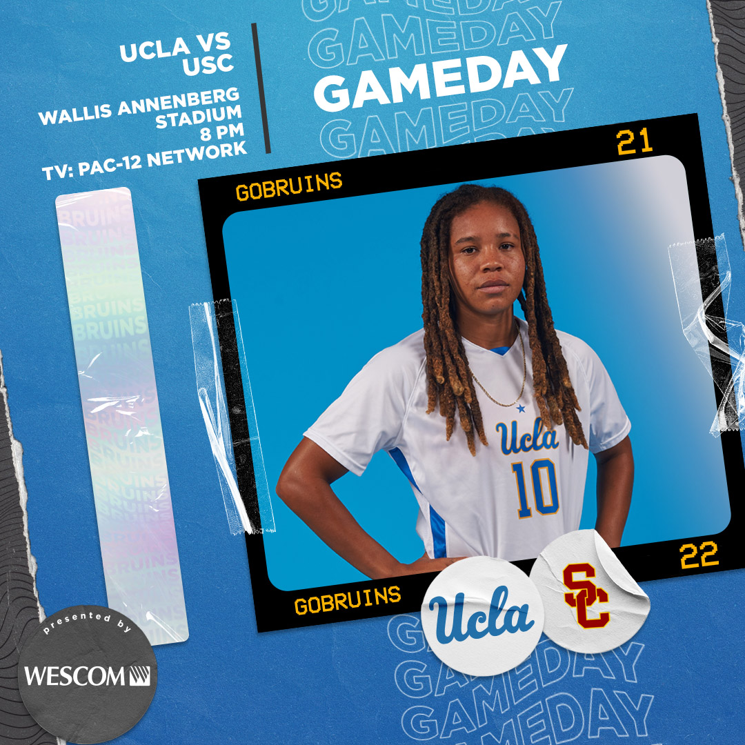 UCLAWSoccer's tweet photo. Gotta love a rivalry #gameday! It's UCLA vs. USC at 8pm tonight for the @pac12 title! 

Advance tickets are sold out. There will be a standby line, but admission is not guaranteed for those in line. 

📺: @Pac12Network
📲: https://t.co/OduhtbhdlK 
#GoBruins | #BeatSC https://t.co/itGJfNIBXX