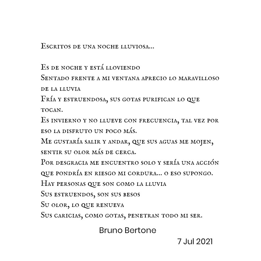 Escritos de una noche lluviosa...